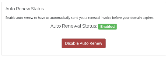 Customer Portal - Domains - AutoRenewOnly NO